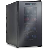 Los mejores  - Refrigerador de vino termoeléctrico de Ivation para 8 botellas de vino tinto y blanco-enfriador y dispensador con…